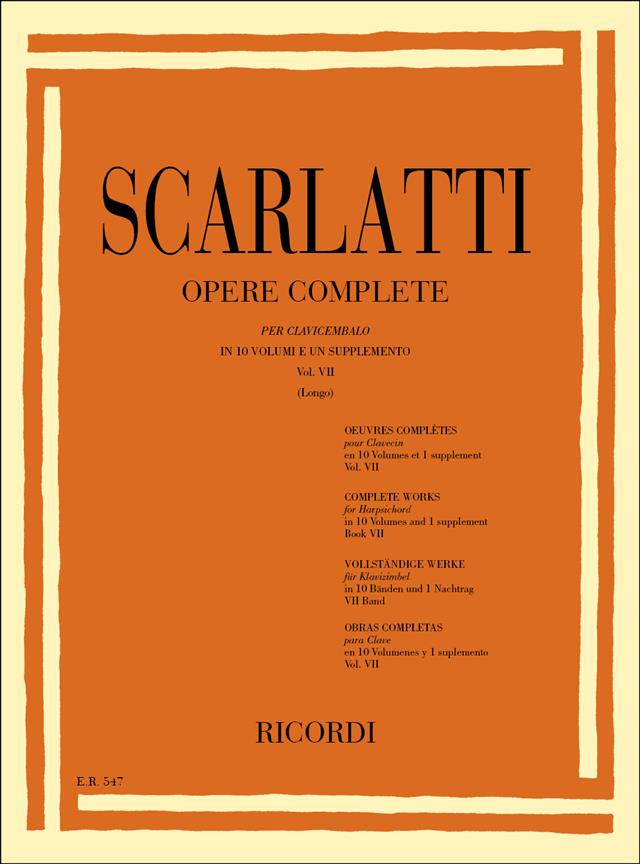 Opere Complete Per Clavicembalo Vol. VII - Ed. A. Longo - Sonate 301-350 - pro cembalo